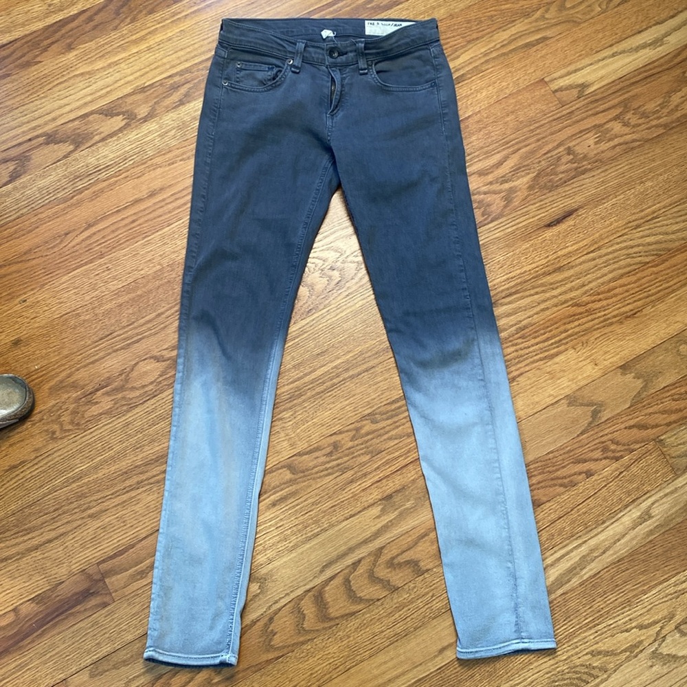 Graduated black to grey Rag & Bone Skinny jeans